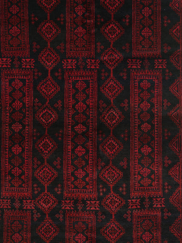 Vintage wool rug · Baluch · Burgundy & navy