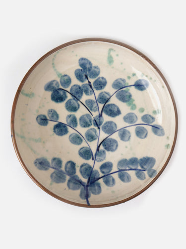 Hand-painted ceramic platter · Fayoum pottery