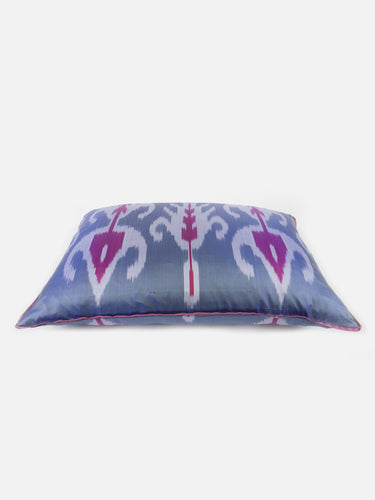 Ikat Cushion Cover · Silk · Purple