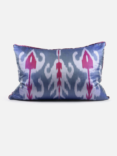 Ikat Cushion Cover · Silk · Purple