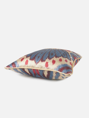 Ikat Cushion Cover · Silk · Blue Iris