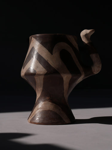 Decorative ceramic vessel · Cucuteni Neolithic motifs · Bird