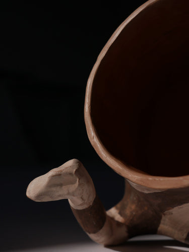 Decorative ceramic vessel · Cucuteni Neolithic motifs · Bird