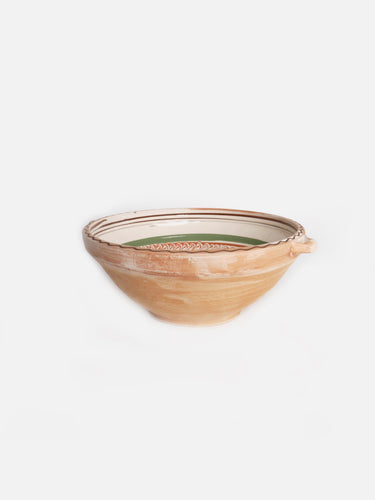 Ceramic bowl · Horezu · Ivory