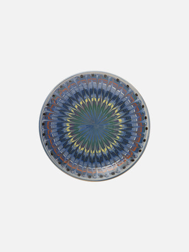 Ceramic plate · Horezu · Midnight blue