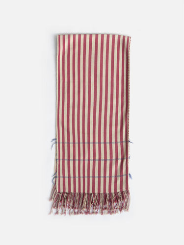 Cotton throw · Karin Hill Tribe · Crimson & white