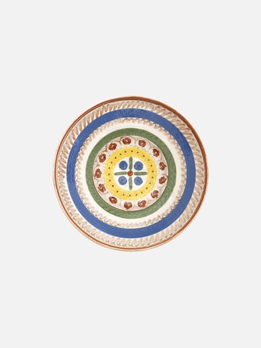 Ceramic plate · Horezu · Ivory