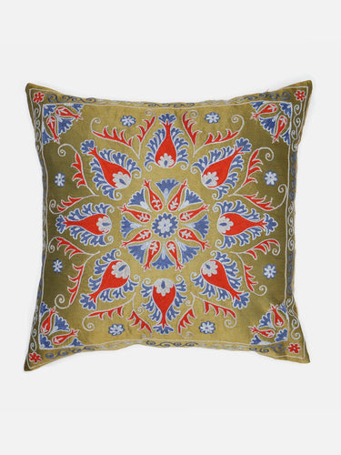 Cushion Cover · Suzani · Chartreuse