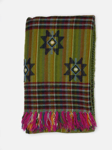 Wool blanket · Bumthang · Forest green