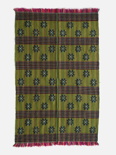 Wool blanket · Bumthang · Forest green