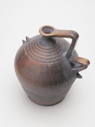 Decorative ceramic jug · Maramureș · Brown & purple hues