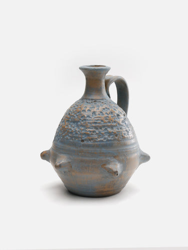 Decorative ceramic jug · Maramureș · Brown & blue hues