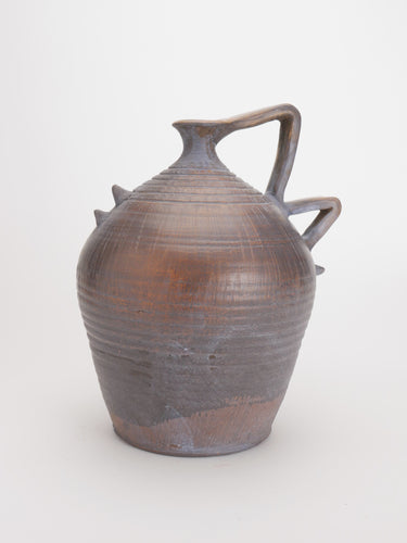 Decorative ceramic jug · Maramureș · Brown & purple hues