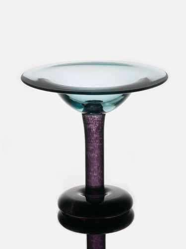 Glass bowl · Lviv · Cerulean blue & purple